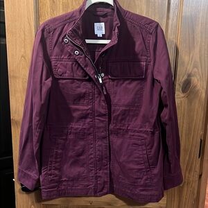 GAP Purple Utility Jacket Lightweight Water-Resistant